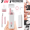 Multifunctional Bluetooth Headset Cleaning Pen Set Keyboard Cleaner Cleaning Tools Cleaner Keycap Puller Kit - Pink