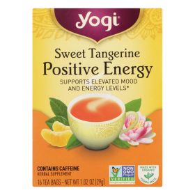 Yogi Positive Energy Herbal Tea Sweet Tangerine - 16 Tea Bags - Case Of 6 - Default