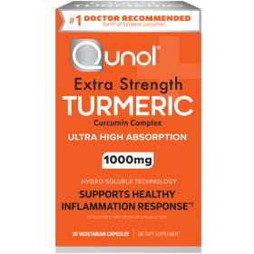 Qunol Turmeric Curcumin Capsules (30 Count) with Ultra High Absorption, 1000mg Joint Support Herbal Supplement - Qunol