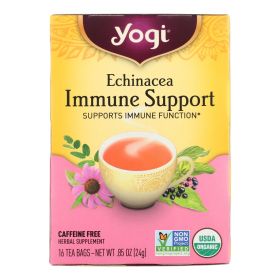 Yogi Immune Support Herbal Tea Echinacea - 16 Tea Bags - Case Of 6 - Default