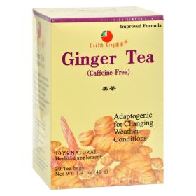 Health King Medicinal Teas Ginger Herb Tea - Caffeine Free - 20 Tea Bags - Default