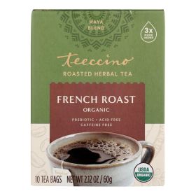 Teeccino French Roast Herbal Coffee Dark Roast - 10 Tea Bags - Case Of 6 - Default