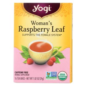 Yogi Organic Woman's Herbal Tea Raspberry Leaf - 16 Tea Bags - Case Of 6 - Default