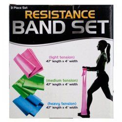 Resistance Band Set With 3 Tension Levels (pack of 4) - KL20726