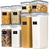 Food Storage Containers Set, Kitchen Pantry Organization and Storage with Easy Lock Lids, 8 Pieces - 8