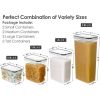 Food Storage Containers Set, Kitchen Pantry Organization and Storage with Easy Lock Lids, 8 Pieces - 8