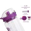 Fruit Infuser Water Bottle 32OZ Juice Shaker Sport w/ Flip Top Lid Anti-Slip Grips   - Purple