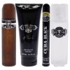 Cuba Black by Cuba for Men - 4 Pc Gift Set 3.4oz EDT Spray; 1.7oz EDT Spray; 3.3oz After Shave; 6.7oz Shower Gel - Men - 4 Pc Gift Set