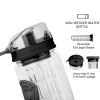 Fruit Infuser Water Bottle 32OZ Juice Shaker Sport w/ Flip Top Lid Anti-Slip Grips   - Black