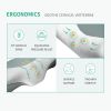 Memory Foam Neck Pillow,1 Piece Ergonomic Sleep Pillow Ideal for Side&Back Sleepers,Solid Color Pillow for Home,School,Dorm,Travel - White