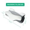 Memory Foam Neck Pillow,1 Piece Ergonomic Sleep Pillow Ideal for Side&Back Sleepers,Solid Color Pillow for Home,School,Dorm,Travel - White